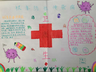 秋季防治传染病手抄报版面设计图