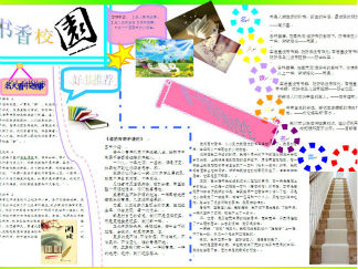 书香校园电子手抄报版面设计图2
