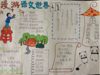 漫游语文世界手抄报版面设计图