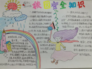 校园安全知识手抄报版面设计图2