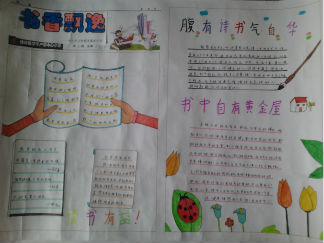 书香飘逸手抄报版面设计图2