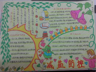 减盐防控手抄报版面设计图