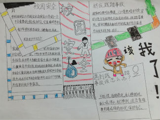 小学生校园安全手抄报版面设计图4