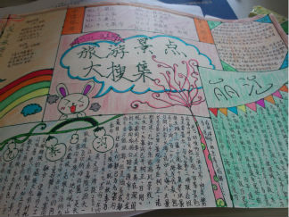 旅游景点大搜集手抄报版面设计图