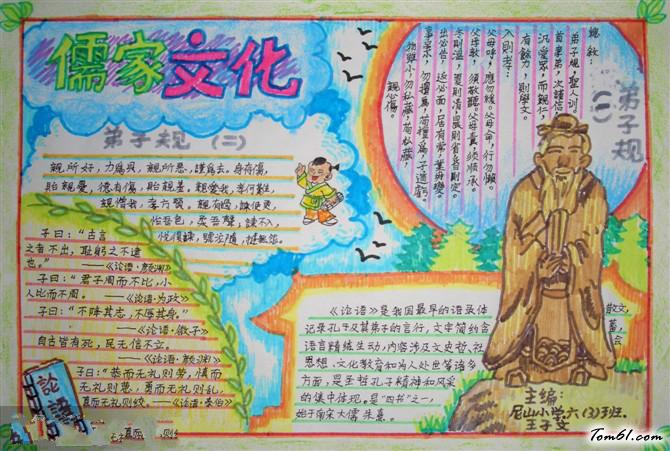 儒家文化手抄报版设计图图片1