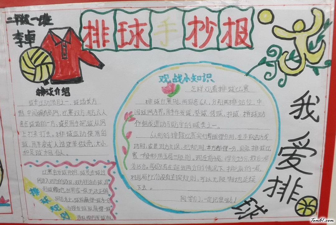 我爱排球手抄报版面设计图4图片1