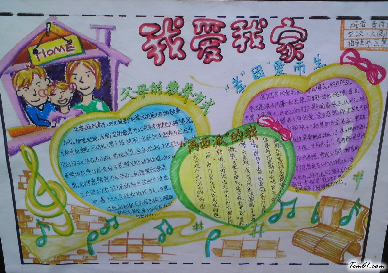 我爱我家手抄报版面设计图3图片1