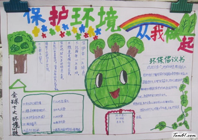 保护环境从我做起手抄报版面设计图2图片1