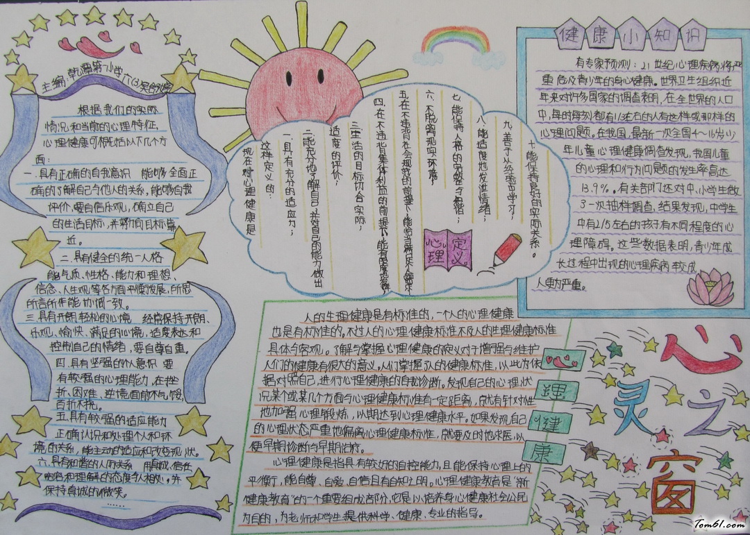 心灵之窗手抄报版设计图图片1