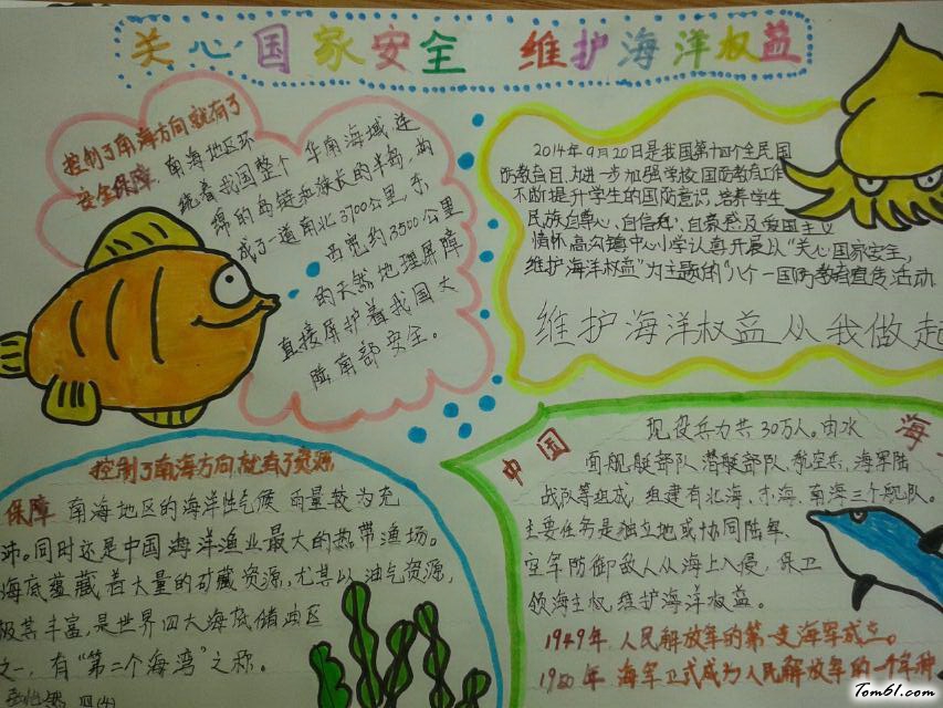 海洋手抄报版面设计图图片1