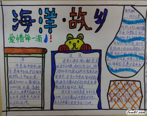 海洋手抄报版面设计图4图片1