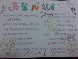 食盐与健康手抄报版面设计图