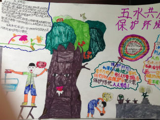 五水共治保护环境手抄报版面设计图2