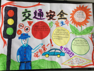 交通安全珍爱生命手抄报版面设计图