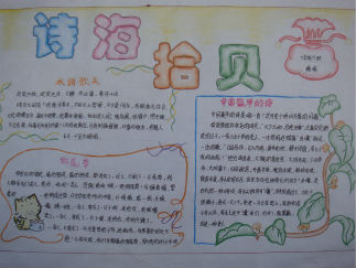 诗海拾贝手抄报版面设计图14