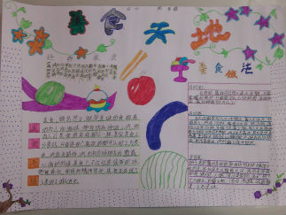 小学四年级美食手抄报版面设计图2