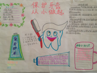 爱牙护牙手抄报版面设计图3