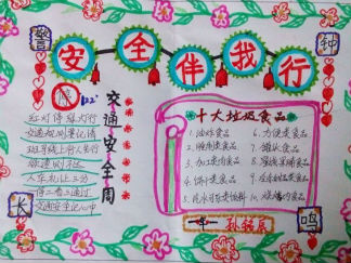 安全伴我行手抄报版面设计图2