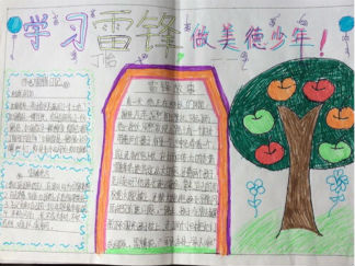 学雷锋做美德少年手抄报版面设计图2