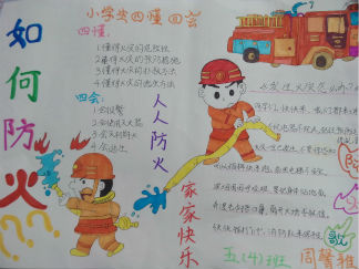 小学五年级如何防火手抄报版面设计图