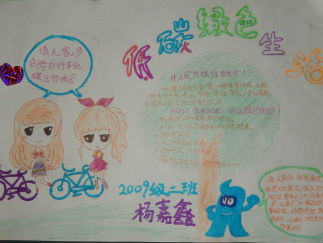 绿色低碳手抄报版面设计图2