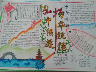 弘扬中华传统美德手抄报版面设计图2