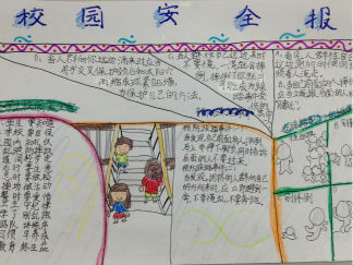 三年级校园安全手抄报版面设计图3