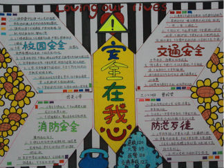 安全在我心手抄报版面设计图