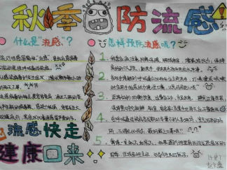 秋季防流感手抄报版面设计图