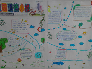 校园道德手抄报版面设计图5