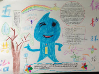 五水共治保护环境手抄报版面设计图3