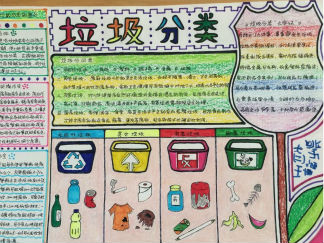 垃圾分类手抄报版面设计图