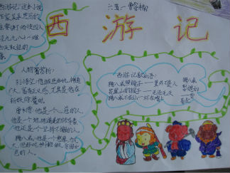 小学六年级西游记手抄报版面设计图