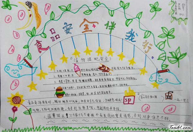 小学生食品安全手抄报版面设计图图片1