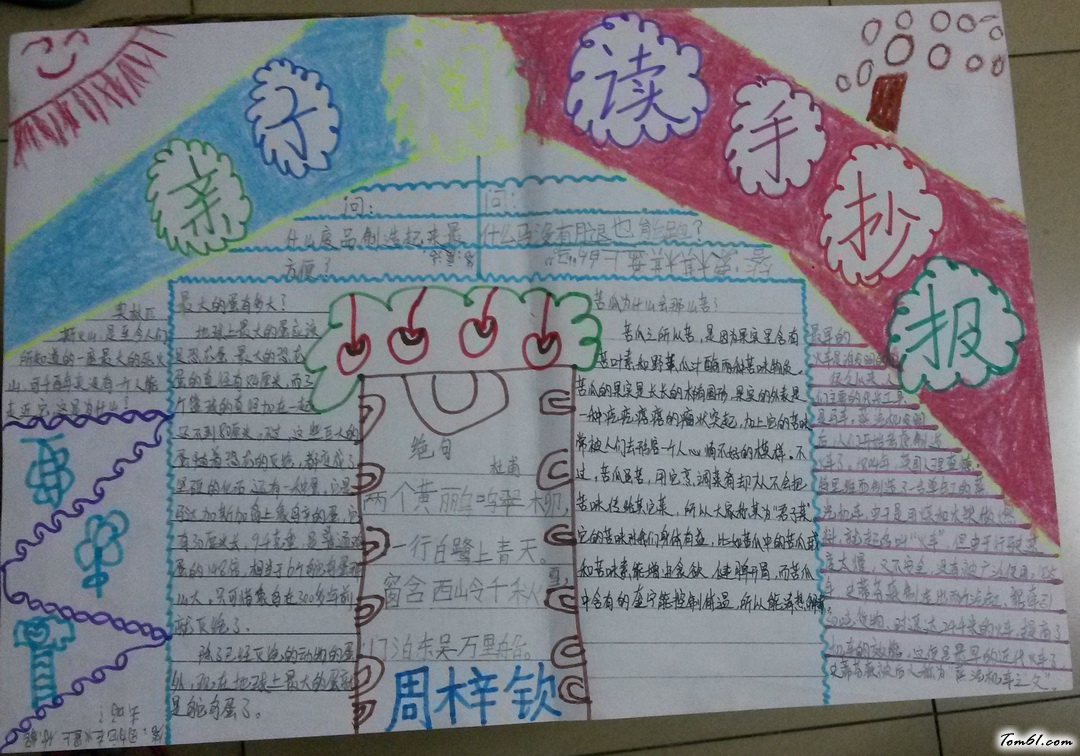 亲子阅读手抄报版面设计图图片1