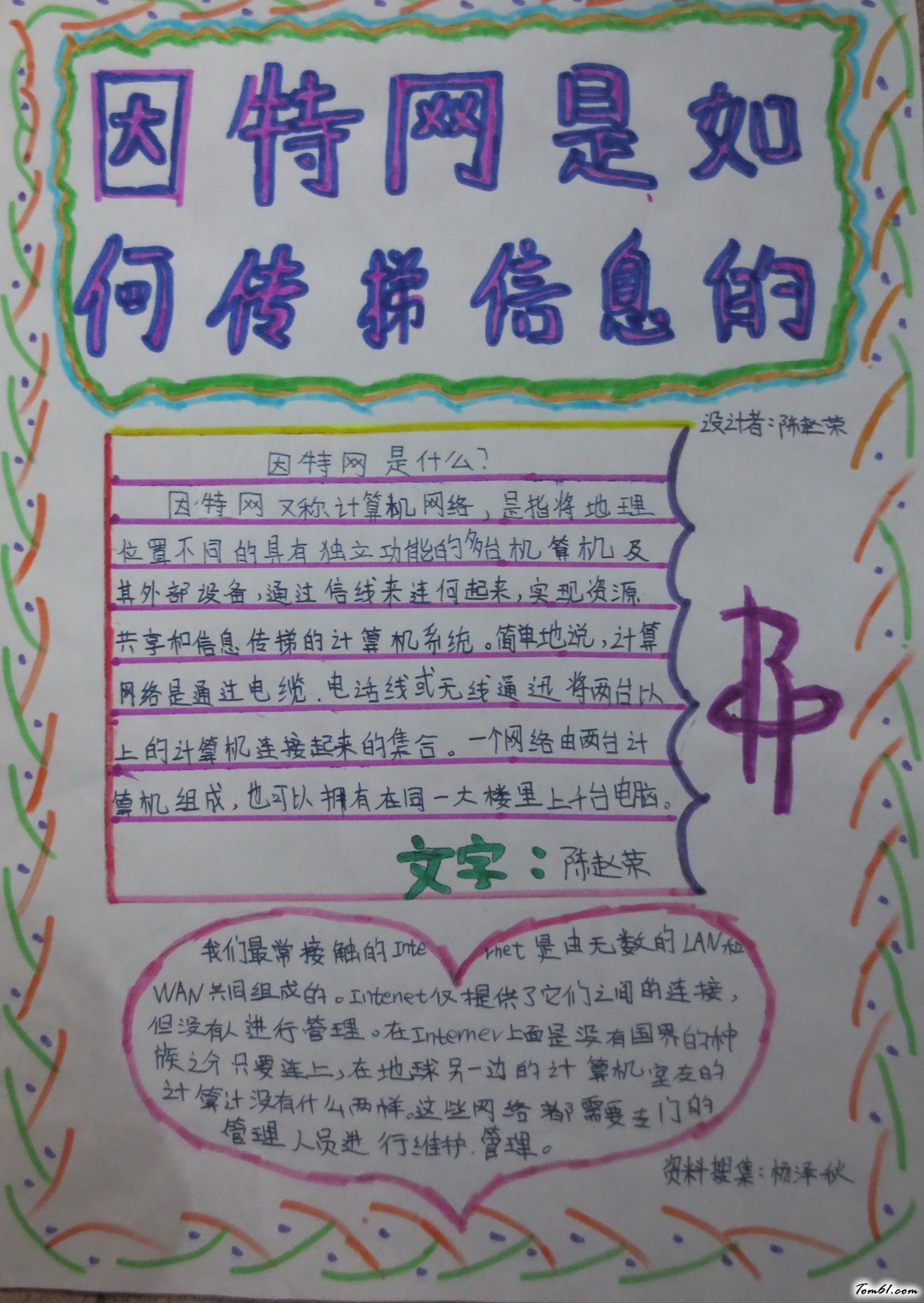 因特网是如何传递信息的手抄报版面设计图图片1