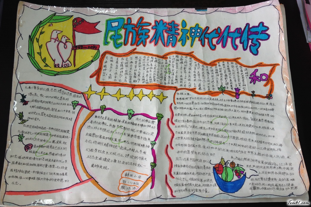 民族精神代代传手抄报版面设计图2图片1