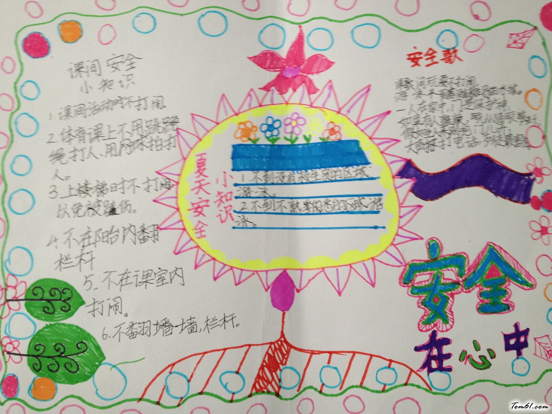 小学四年级安全在我心中手抄报版面设计图2图片1 小学四年级安全在我心中手抄报版面设计图2图片1