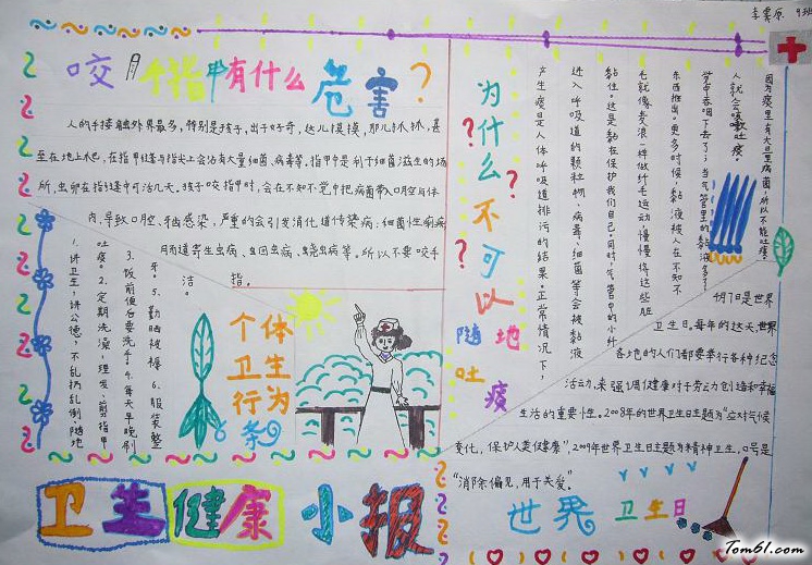 卫生健康手抄报版面设计图4图片1