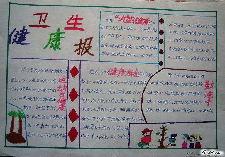 卫生健康手抄报版面设计图5图片1