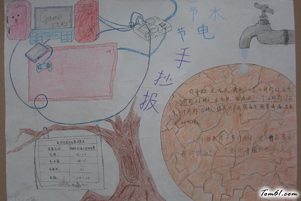 节约手抄报版面设计图5图片1