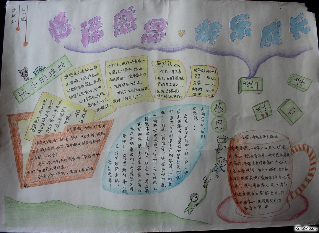 感恩手抄报版面设计图5图片1