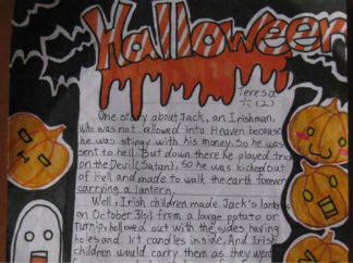 Halloween英语手抄报版面设计图