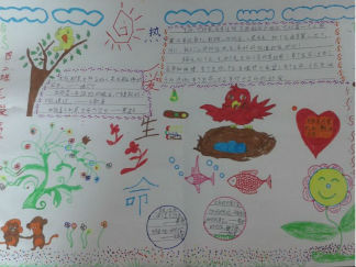 小学生热爱生命手抄报版面设计图2