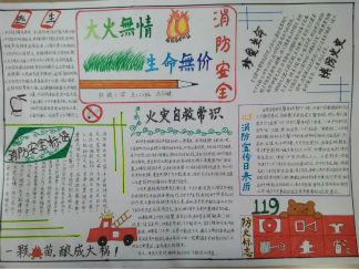 五年级消防安全手抄报版面设计图3