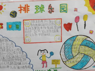 二年级排球乐园手抄报版面设计图