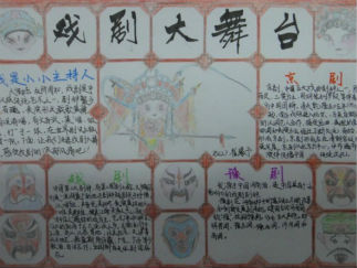 初中戏曲大舞台手抄报版面设计图3