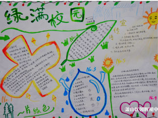 绿的手抄报版面设计图