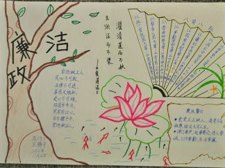 廉洁手抄报版面设计图5