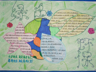 小学生绿色环保手抄报版面设计图